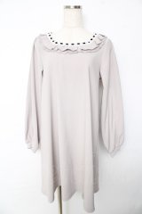 Amavel / はしごレースリボンAラインワンピース M グレー Y-25-10-16-143-CA-OP-SZ-ZY