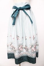 画像1: 【SALE】axes femme / ローズブーケ柄ミディスカート M グリーン Y-25-10-16-144-AX-SK-SZ-ZT140 (1)