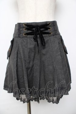 画像1: axes femme / コルセットデザインキュロット  グレー Y-25-10-16-147-AX-SK-SZ-ZY