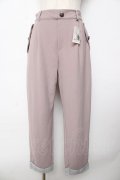 axes femme / 裾チェックテーパードパンツ M グレージュ Y-25-10-16-149-AX-PA-SZ-ZY