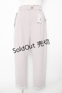 axes femme / 裾チェックテーパードパンツ M グレージュ Y-25-10-16-149-AX-PA-SZ-ZY