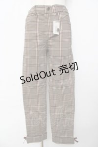 axes femme / 裾レースアップ裏起毛レギパン L 茶 Y-25-10-16-150-AX-PA-SZ-ZY