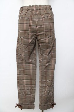 画像2: axes femme / 裾レースアップ裏起毛レギパン L 茶 Y-25-10-16-150-AX-PA-SZ-ZY