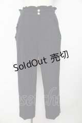 axes femme / フリル使いリボン付きパンツ M 紺 Y-25-10-16-154-AX-PA-SZ-ZI