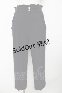 axes femme / フリル使いリボン付きパンツ M 紺 Y-25-10-16-154-AX-PA-SZ-ZI