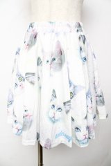 ACDC RAG / CAT フレアスカート  白 Y-25-10-16-157-PU-SK-SZ-ZY