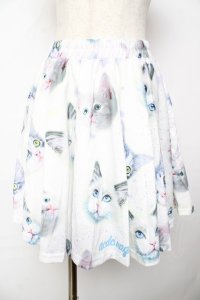 ACDC RAG / CAT フレアスカート  白 Y-25-10-16-157-PU-SK-SZ-ZY