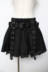 ACDC RAG / ベルト付きプリーツスカート  黒 Y-25-10-16-158-PU-SK-SZ-ZY