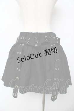 画像2: ACDC RAG / ベルト付きプリーツスカート  黒 Y-25-10-16-158-PU-SK-SZ-ZY