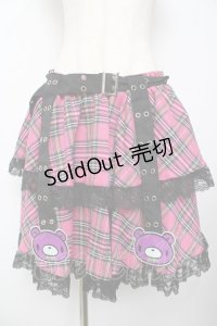 ACDC RAG / ビビッドグルーミー ベルトスカート  ピンク Y-25-10-16-160-PU-SK-SZ-ZY