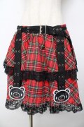 ACDC RAG / ダークグルーミー ベルトスカート  赤 Y-25-10-16-161-PU-SK-SZ-ZY
