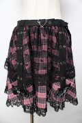 ACDC RAG / LOVE PUNKミニスカート  ピンク Y-25-10-16-162-PU-SK-SZ-ZY
