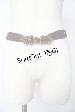 画像2: axes femme / バラｘエンボスゴムベルト  Dブラウン Y-25-10-16-026-AX-BL-SZ-ZY