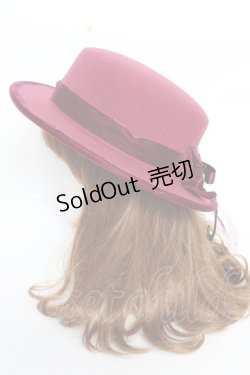 画像3: m petit by misako / NINA'Sカンカン帽  ワイン Y-25-10-16-032-LO-AC-SZ-ZT-K007