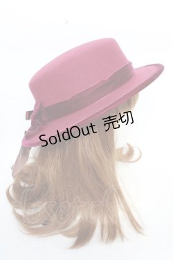 画像4: m petit by misako / NINA'Sカンカン帽  ワイン Y-25-10-16-032-LO-AC-SZ-ZT-K007