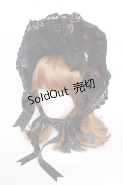 画像1: ALICE and the PIRATES / Rosy night’s Masquerade柄ボンネット  パープル Y-25-10-16-034-PA-AC-SZ-ZY