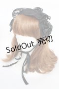 ATELIER PIERROT / レースリボンヘッドドレス (オリジナルレース)　  黒 Y-25-10-16-036-EL-AC-SZ-ZY