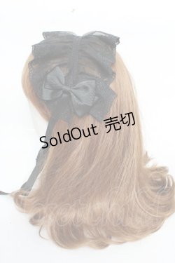 画像2: ATELIER PIERROT / レースリボンヘッドドレス (オリジナルレース)　  黒 Y-25-10-16-036-EL-AC-SZ-ZY