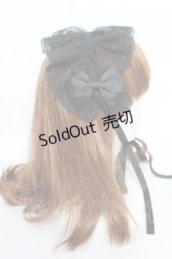 画像3: ATELIER PIERROT / レースリボンヘッドドレス (オリジナルレース)　  黒 Y-25-10-16-036-EL-AC-SZ-ZY