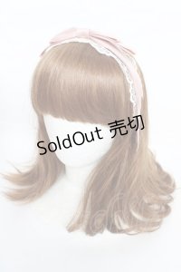 axes femme kawaii / レースリボンカチューシャ  ピンク Y-25-10-16-037-AX-AC-SZ-ZT486-F004