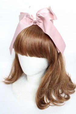 画像1: Maria pipi / グログランリボンカチューシャ  ピンク Y-25-10-16-038-EL-AC-SZ-ZY