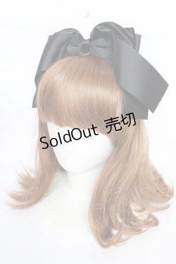 画像1: 【SALE】Maria pipi / グログランリボンカチューシャ  黒 Y-25-10-16-039-EL-AC-SZ-ZT486-F002