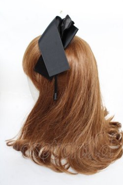 画像2: Maria pipi / グログランリボンカチューシャ  黒 Y-25-10-16-039-EL-AC-SZ-ZT486-F002