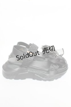 画像4: m petit by misako / AMシアーリボンサンダル  黒 Y-25-10-16-042-LO-SH-SZ-ZY