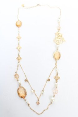 画像2: axes femme / 透かしバラ×ビジューネックレス  ゴールド Y-25-10-18-005-AX-AC-SZ-ZY