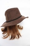 画像4: 【SALE】axes femme / ファーリボン付つば広帽 57.5cm 茶 Y-25-10-18-044-AX-AC-SZ-ZTK025 (4)