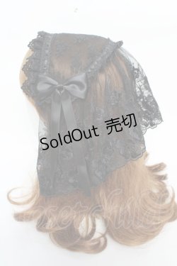 画像2: Reizend / レースバブーシュカクリップ  黒 Y-25-10-18-049-GO-AC-SZ-ZY