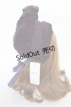画像2: axes femme kawaii / ベルベットドールハーフボンネット  パープル Y-25-10-18-052-AX-AC-SZ-ZY