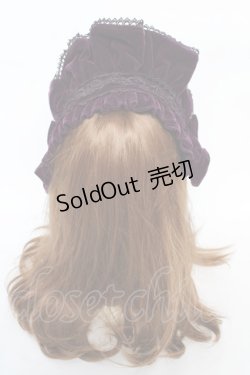 画像3: axes femme kawaii / ベルベットドールハーフボンネット  パープル Y-25-10-18-052-AX-AC-SZ-ZY