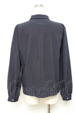 画像2: axes femme / チェック柄ネクタイ付ブラウス M 紺 Y-25-10-18-065-AX-BL-SZ-ZY