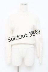 axes femme / 雪の結晶刺繍ニット F 生成り Y-25-10-18-072-AX-TO-SZ-ZI