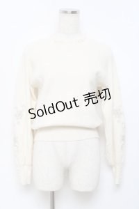 axes femme / 雪の結晶刺繍ニット F 生成り Y-25-10-18-072-AX-TO-SZ-ZI