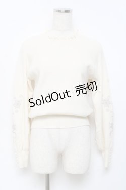 画像1: axes femme / 雪の結晶刺繍ニット F 生成り Y-25-10-18-072-AX-TO-SZ-ZI