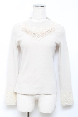 画像1: axes femme / プチスタンドインナープルオーバー M ベージュ Y-25-10-18-073-AX-TO-SZ-ZY