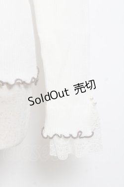 画像3: axes femme / 袖レースメローニットプルオーバー F 白 Y-25-10-18-077-AX-TO-SZ-ZI