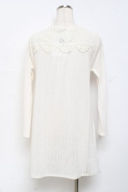 画像2: axes femme / 肩レースカットカーディガン M 生成り Y-25-10-18-079-AX-TO-SZ-ZY