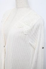 画像3: axes femme / 肩レースカットカーディガン M 生成り Y-25-10-18-079-AX-TO-SZ-ZI (3)