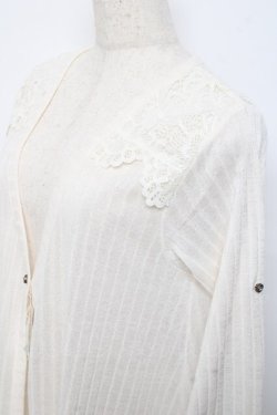 画像3: axes femme / 肩レースカットカーディガン M 生成り Y-25-10-18-079-AX-TO-SZ-ZY