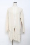 画像1: axes femme / シフォンプリーツロングカーディガン M 生成り Y-25-10-18-080-AX-TO-SZ-ZI (1)