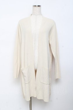 画像1: axes femme / シフォンプリーツロングカーディガン M 生成り Y-25-10-18-080-AX-TO-SZ-ZY
