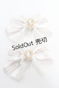 BABY,THE STARS SHINE BRIGHT / Ecrin d'or de Antoinetteリボンコーム  ピンク Y-25-10-18-015-BA-ZA-SZ-ZY