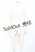 axes femme / 裾切替フードロングカーディガン M 生成り Y-25-10-18-082-AX-TO-SZ-ZY