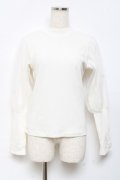axes femme POETIQUE / ボリュームチュール袖プルオーバー M 生成り Y-25-10-18-086-AX-TO-SZ-ZY