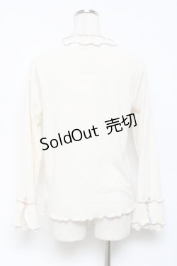 画像2: axes femme / 袖レースバイカラーメロープルオーバー F 生成り Y-25-10-18-087-AX-TO-SZ-ZY