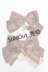 Amavel / Chocolat Chat Deliciousダブルリボンクリップ  ブラウン Y-25-10-18-016-CA-AC-SZ-ZY