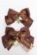 画像1: Amavel / Chocolat Chat Deliciousダブルリボンクリップ  ブラウン Y-25-10-18-016-CA-AC-SZ-ZY (1)